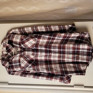 BP Plaid Fleece Snap Longsleeve Shirt  Size Small